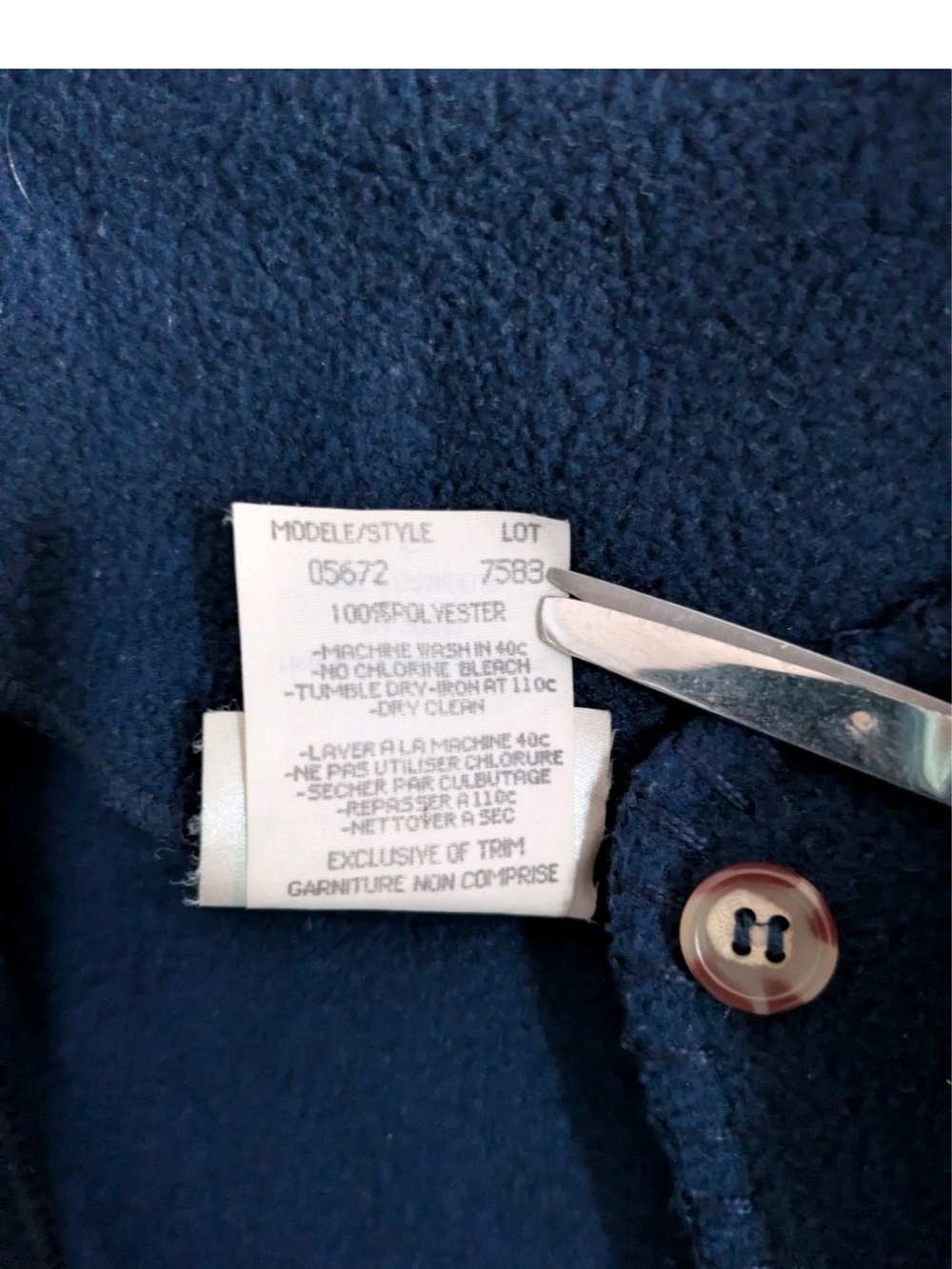 Vintage Clement Youth Girls Size 6 Blue 2 Pocket Button Up Sweater Cardigan - Picture 5 of 7